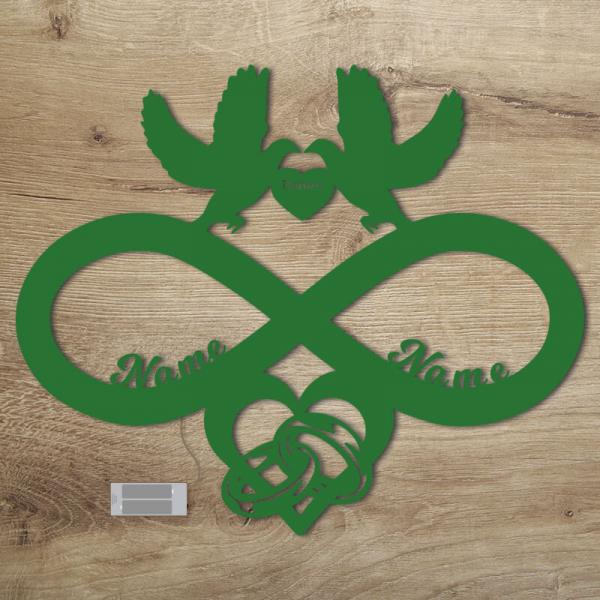 Geschenke zur Hochzeit Tauben Grün