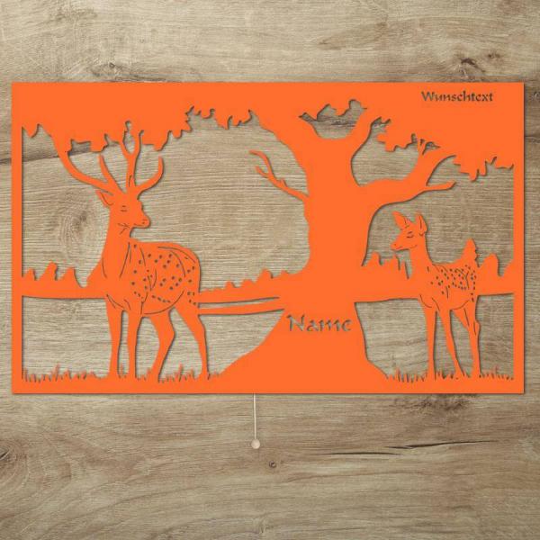 Wald Natur Deko Nachtlicht Wand Lampe personalisiert