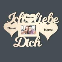 Bilderrahmen Ich liebe dich mit Namen Geschenk Bilderrahmen Ich liebe dich mit Namen Geschenk