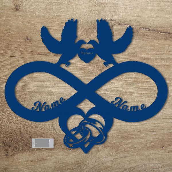 Geschenke zur Hochzeit Tauben Blau