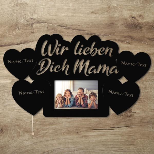 LED Mama Bilderrahmen mit Namen