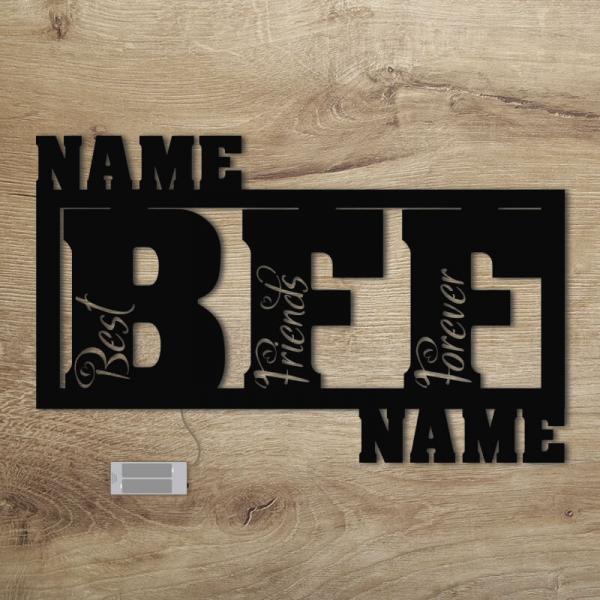 Geschenke für die Beste Freundin BFF Best Friends Lampe Schwarz