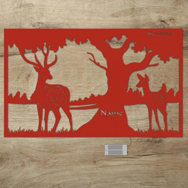 Wald Natur Deko Nachtlicht Wand Lampe personalisiert