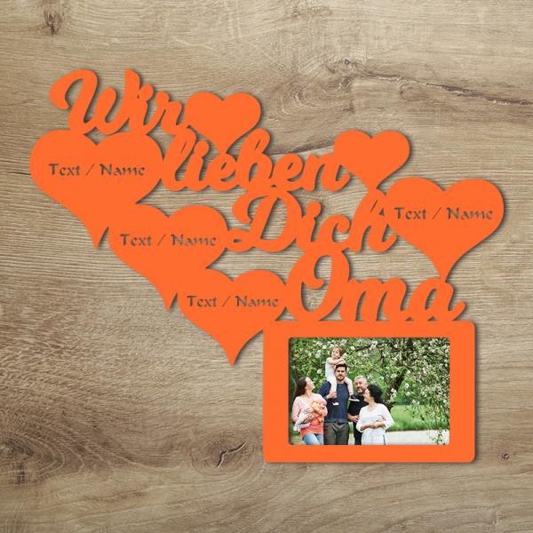 Geschenke für Oma Bilderrahmen Orange