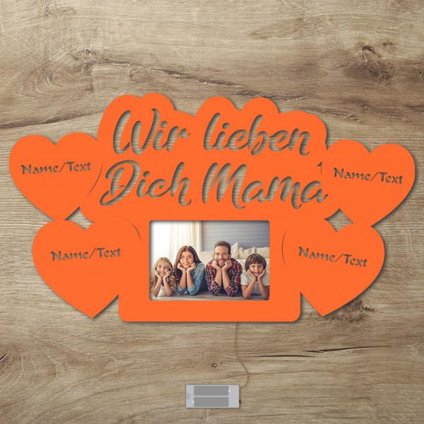 LED Mama Bilderrahmen mit Namen