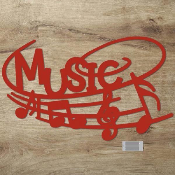Musiknoten Deko Holz Wandlampe LED