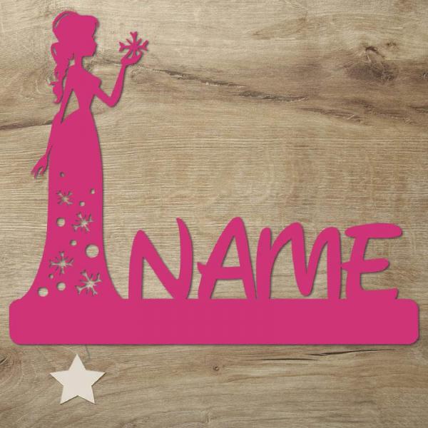 LED Schneeflocke Prinzessin Deko Nachtlicht mit Namen