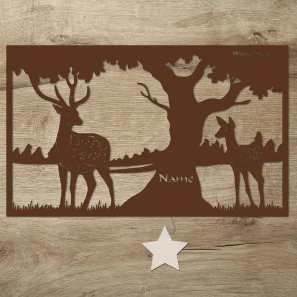 Wald Natur Deko Nachtlicht Wand Lampe personalisiert