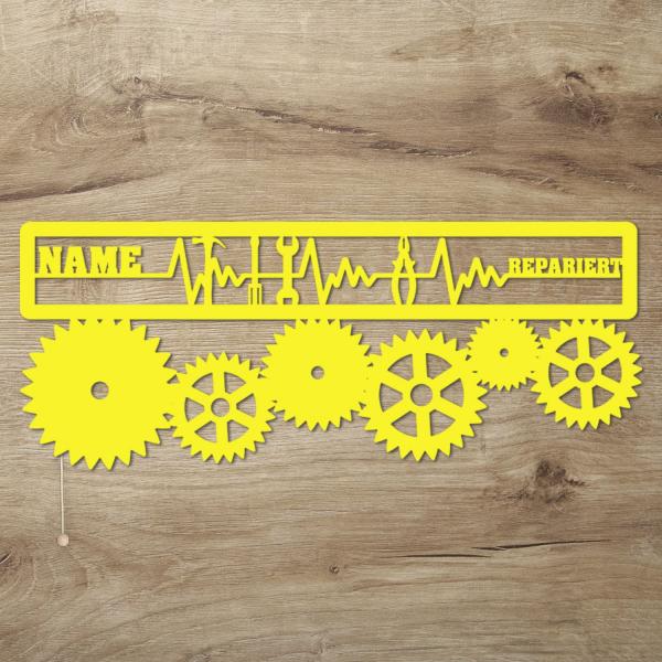 Handwerker LED Deko EKG mit Namen personalisiert