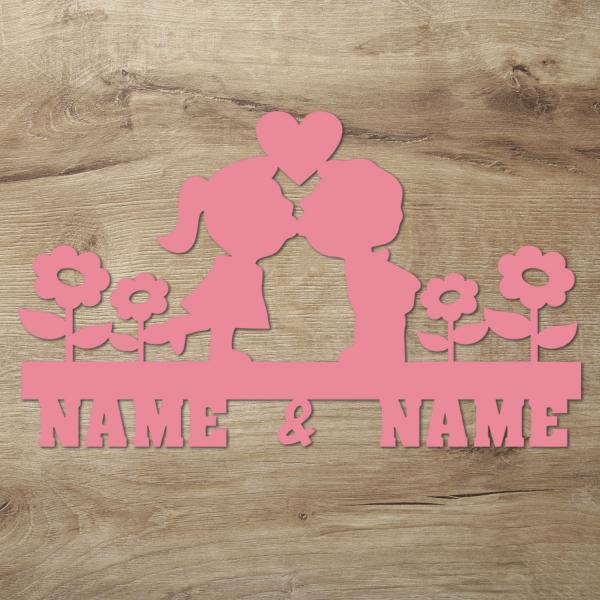Romantische Geschenke für Paare Wand Deko Lampe mit Namen