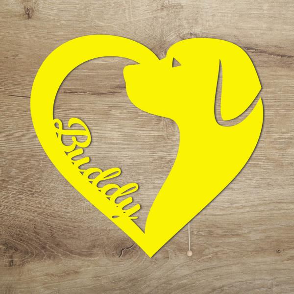 Hunde Hund Deko Geschenke LED Licht Lampe mit Name