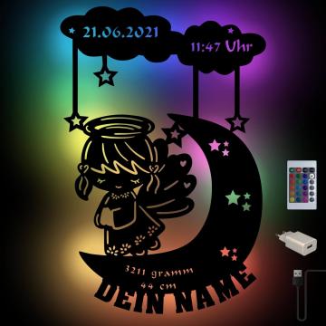 USB Farbwechsel Nachtlicht Engel auf dem Mond USB Farbwechsel Nachtlicht Engel auf dem Mond