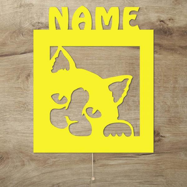 Katze Wand Lampe led Deko Personalisiert