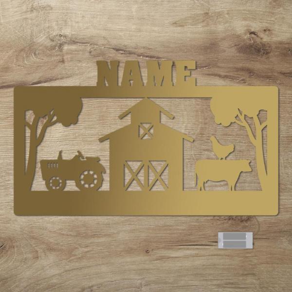 Bauernhof Geschenke Lampe Holz Wand Nachtlicht