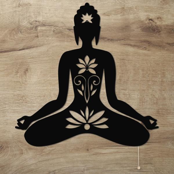 Yoga LED Wand Deko Dekoration