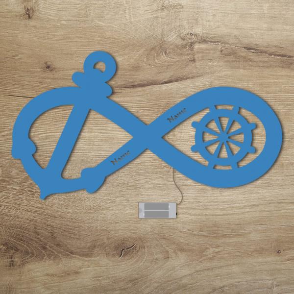 Geschenk zum Jahrestag Ruder Unendlich Hellblau