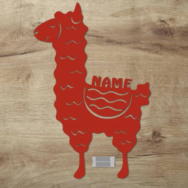 Lama Nachtlicht Schlummerlicht Lampe mit Namen