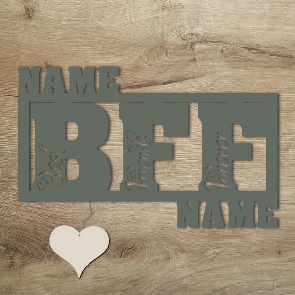 Geschenke für die Beste Freundin BFF Best Friends Lampe Nachtlicht Grau