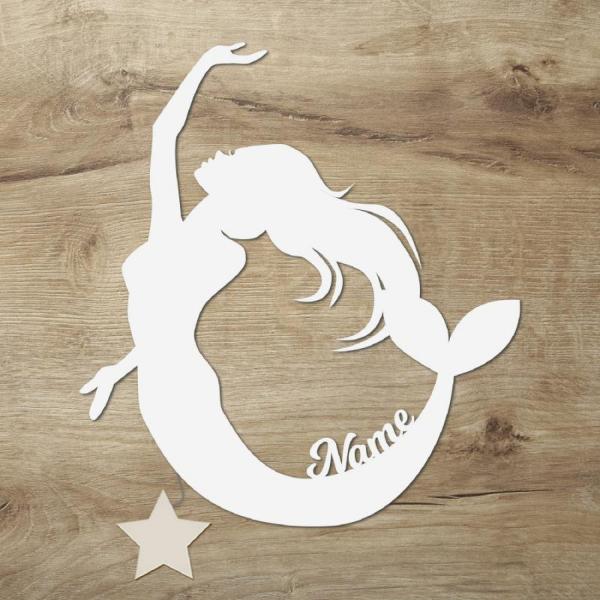 Meerjungfrau Nachtlicht Lampe Geschenk mit deinem Namen