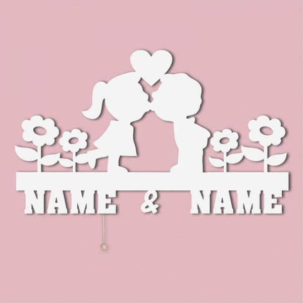 Geschenke für den Partner Küssendes Paar Lampe Deko Weiß
