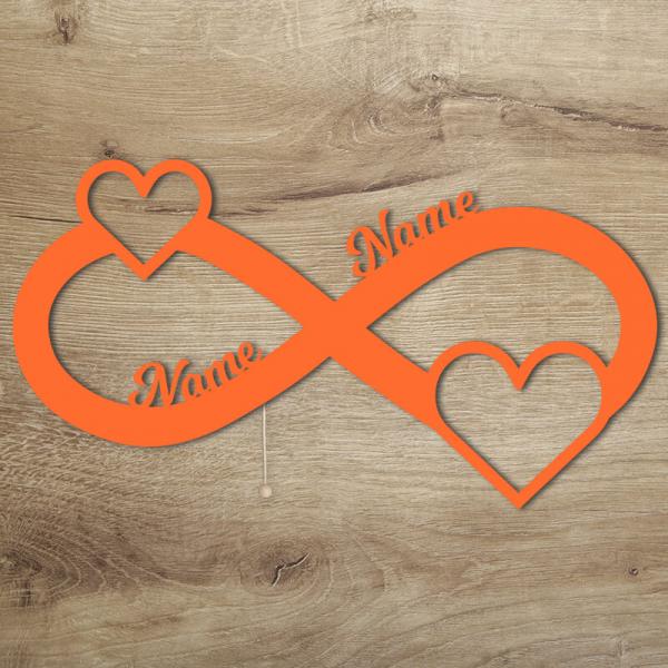 Geschenkidee zur Hochzeit Herz Licht Orange