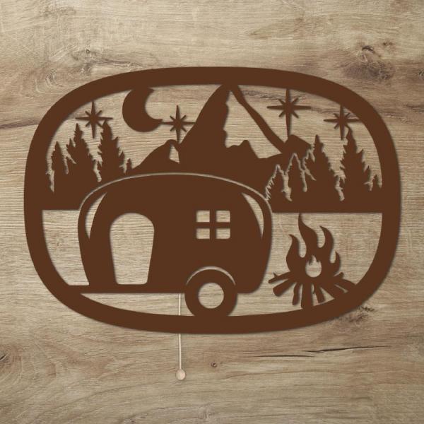Witzige Geschenke Camper Lampe Holz Wand Nachtlicht