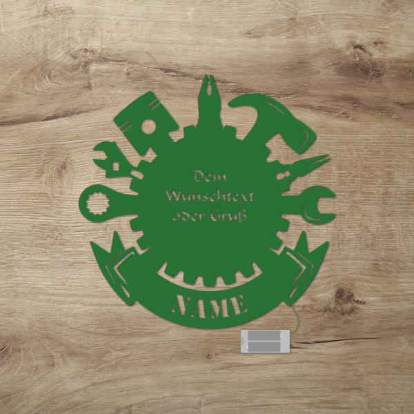 Männer Deko LED Lampe Werkzeuge mit Text personalisiert