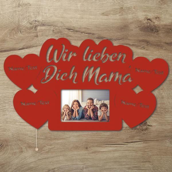 LED Mama Bilderrahmen mit Namen