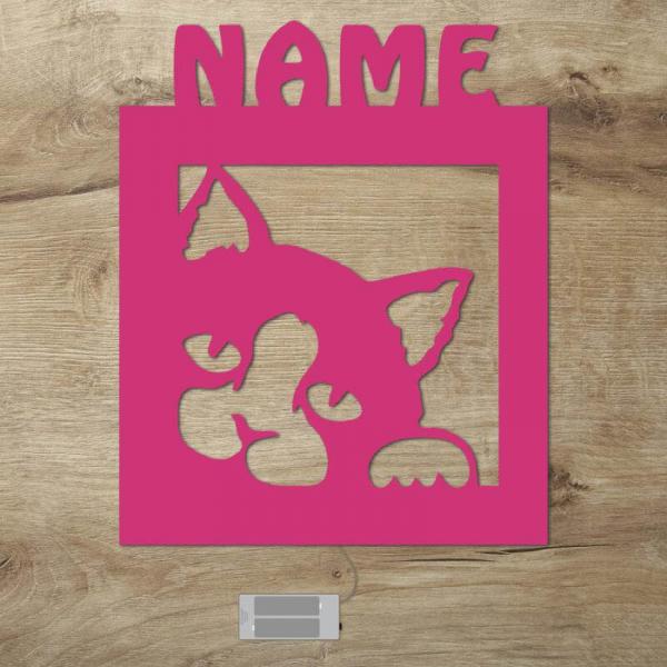 Katze Wand Lampe led Deko Personalisiert