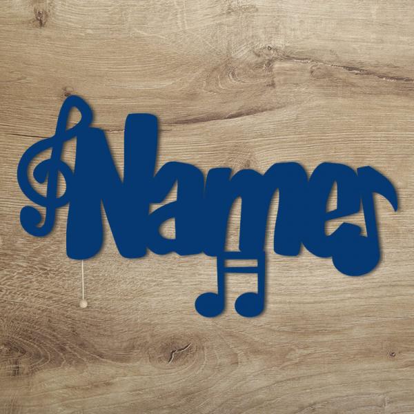 Geschenkidee für Musiker Musiknoten Deko Lampe Blau