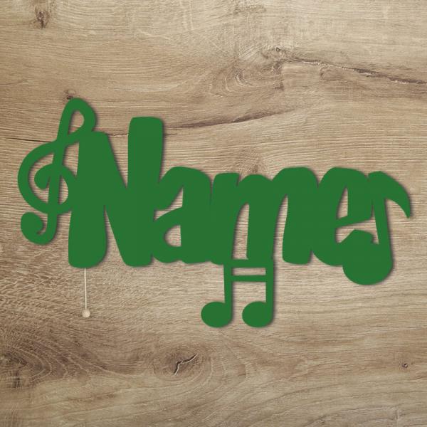 Geschenkidee für Musiker Musiknoten Deko Lampe Grün