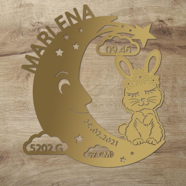 Farbwechsel Hase auf Mond Wand Nachtlicht