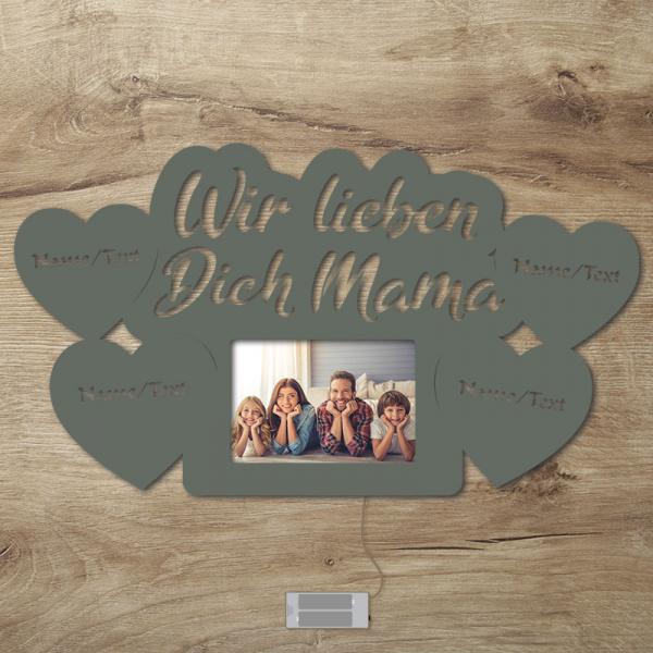 LED Mama Bilderrahmen mit Namen