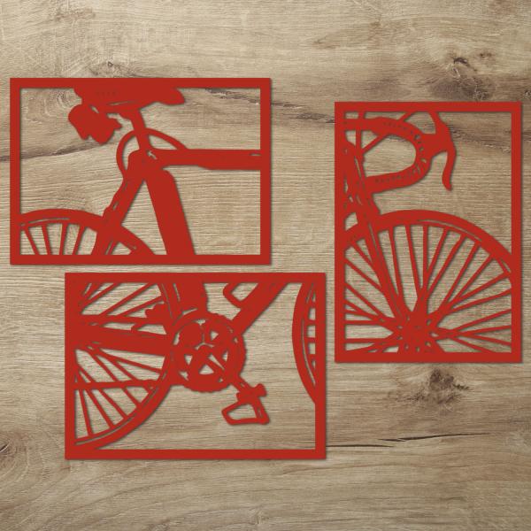 Wand Deko XXL Fahrrad Holz Wanddeko