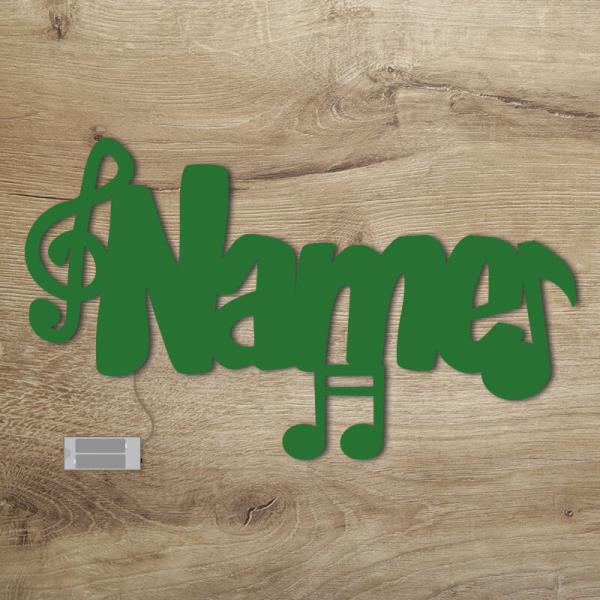 Geschenkidee für Musiker Musiknoten Grün