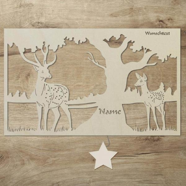 Wald Natur Deko Nachtlicht Wand Lampe personalisiert