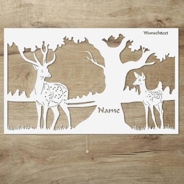 Wald Natur Deko Nachtlicht Wand Lampe personalisiert