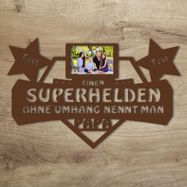 Geburtstagsgeschenk für Papa Superheld Braun