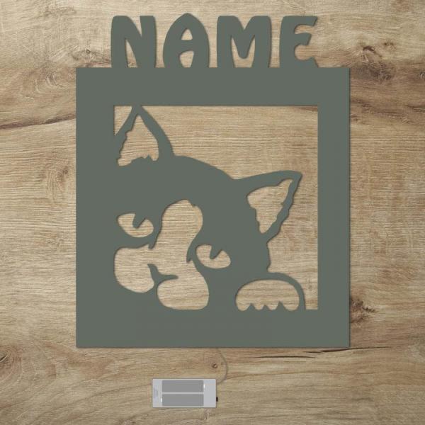 Katze Wand Lampe led Deko Personalisiert