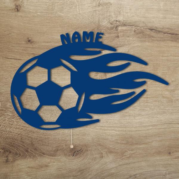 Geschenke für Fußballer Flammen Fußball Nachtlicht Blau