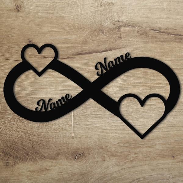 Geschenkidee zur Hochzeit Herz Licht Schwarz