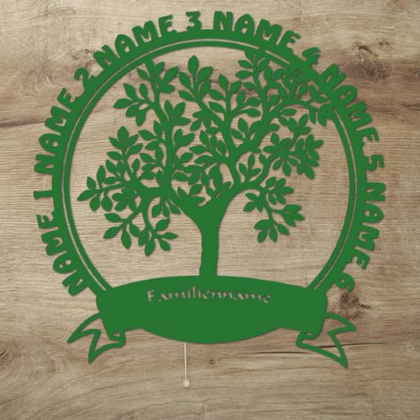 Lebensbaum Stammbaum Familien LED Deko Baum