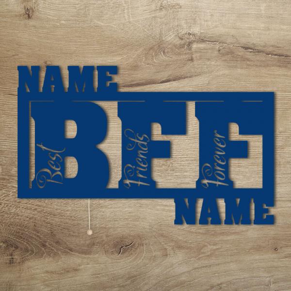 Geschenke für die Beste Freundin BFF Best Friends Lampe Nachtlicht LED Blau