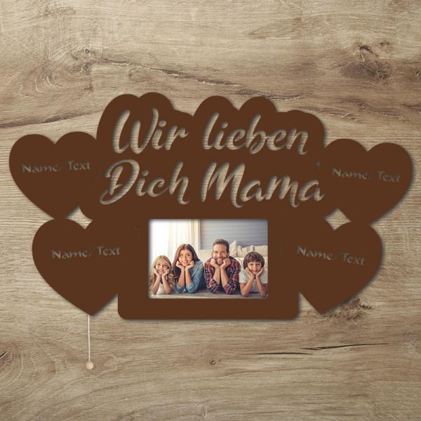 LED Mama Bilderrahmen mit Namen