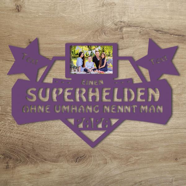 Geburtstagsgeschenk für Papa Superheld Lila