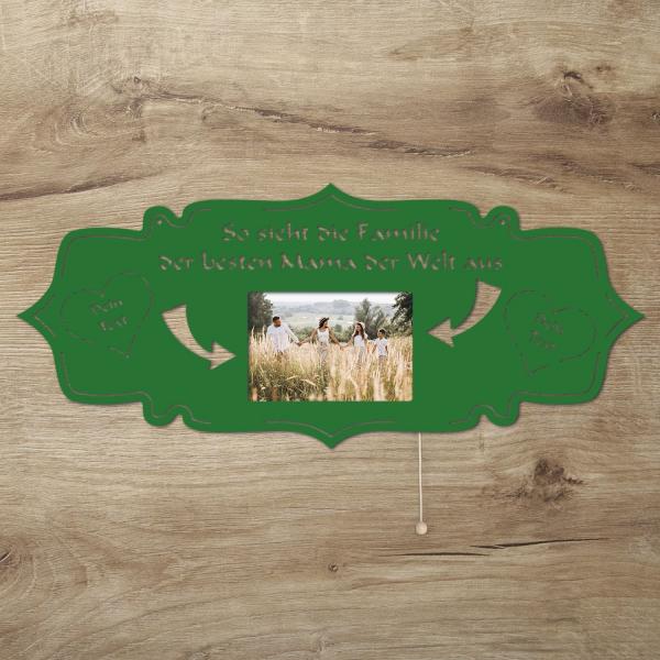 LED Beste Mama Holz Bilderrahmen mit Personalisierung