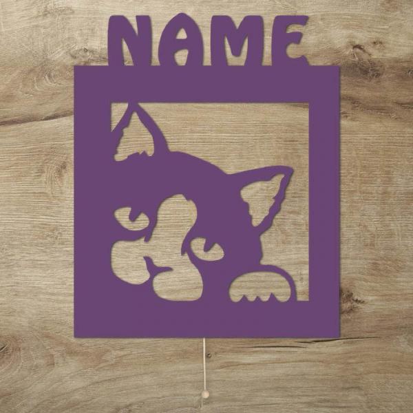 Katze Wand Lampe led Deko Personalisiert